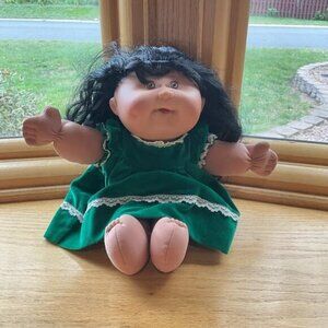 Mattel’s First Edition CPK 13" Doll Baby Green Dress Cabbage Patch Kids
